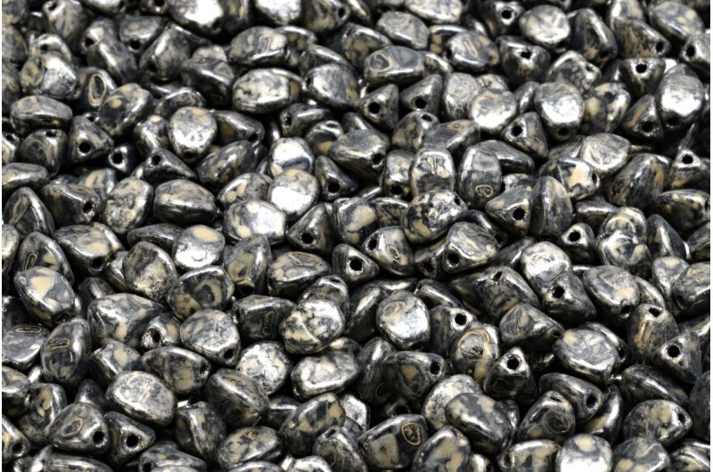 Pinch Beads Black 86710 (23980-86710), Glass, Czech Republic