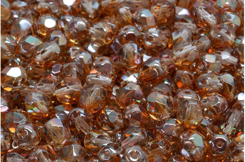 Fire Polish Faceted Beads, Crystal 23401 (00030-23401), Glass, Czech Republic