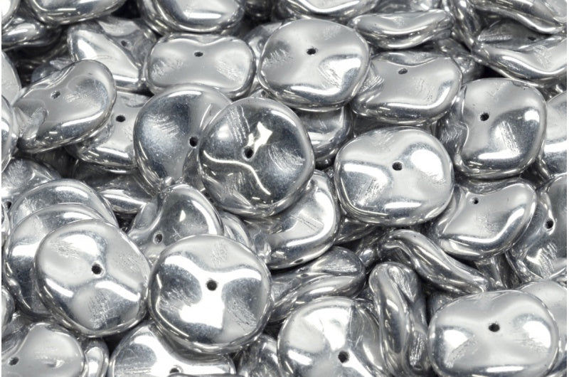 Ripple Beads Crystal Silver (00030-27000), Glass, Czech Republic