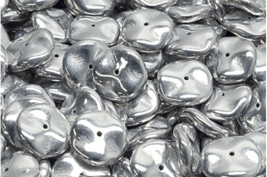 Ripple Beads Crystal Silver (00030-27000), Glass, Czech Republic