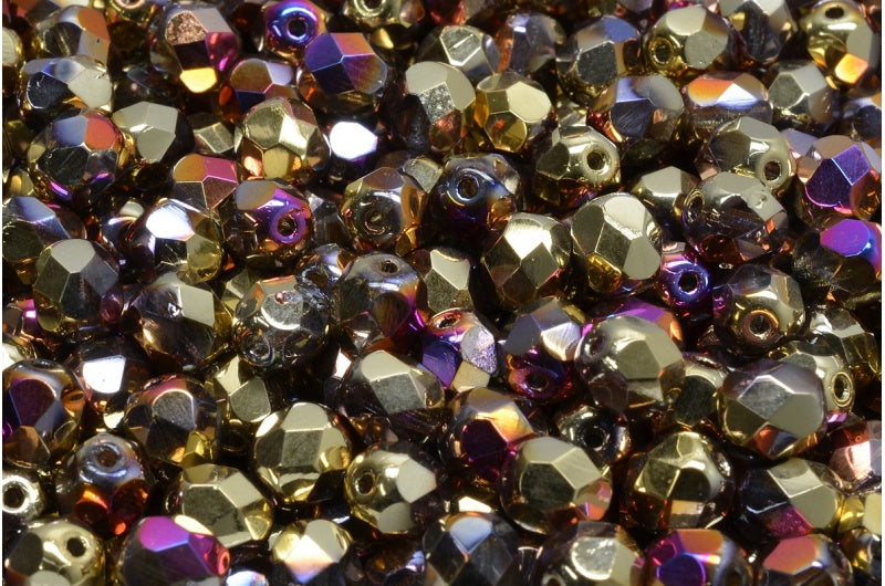Fire Polish Faceted Round Beads 3mm, Crystal 98545 (00030-98545), Glass, Czech Republic