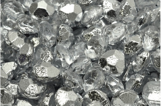 Briolette Beads Crystal Crystal Silver Half Coating (00030-27001), Glass, Czech Republic