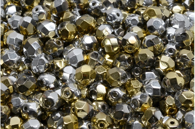Fire Polish Faceted Round Beads 3mm, Crystal 98550 (00030-98550), Glass, Czech Republic