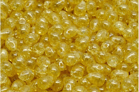 Teardrop beads, Crystal Cracked 34302 (00030-85500-34302), Glass, Czech Republic