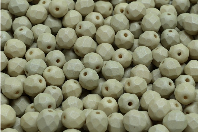 Fire Polish Faceted Round Beads 3mm, White 29564 (02010-29564), Glass, Czech Republic