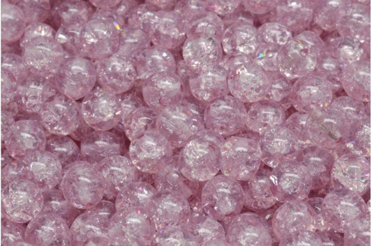 ラウンドドラックビーズ、クリスタルクラック 34306 (00030-85500-34306)、ガラス、チェコ共和国