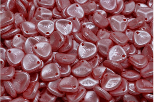 Rose Petal Beads, White Pink (02010-25007), Glass, Czech Republic