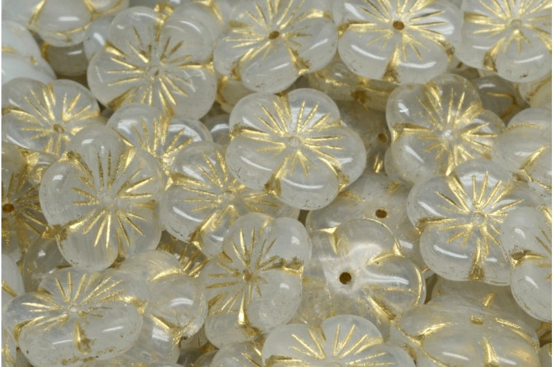 苹果花珠，白金内衬 (R0201-54202)，玻璃，捷克共和国