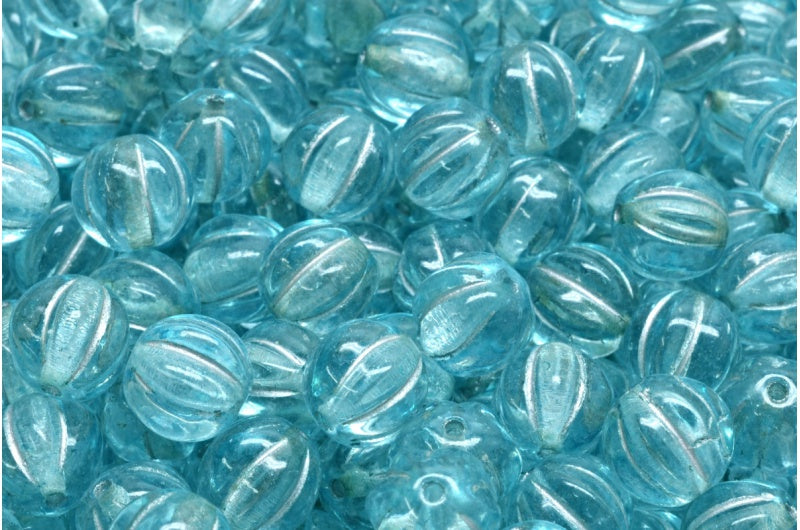 メロンビーズ、クリスタルシルバーライン 34308 (00030-54301-34308)、ガラス、チェコ共和国