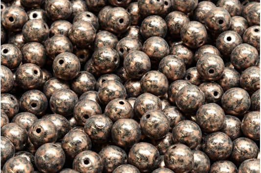 ラウンドドラックビーズ、ブラック 86750 (23980-86750)、ガラス、チェコ共和国