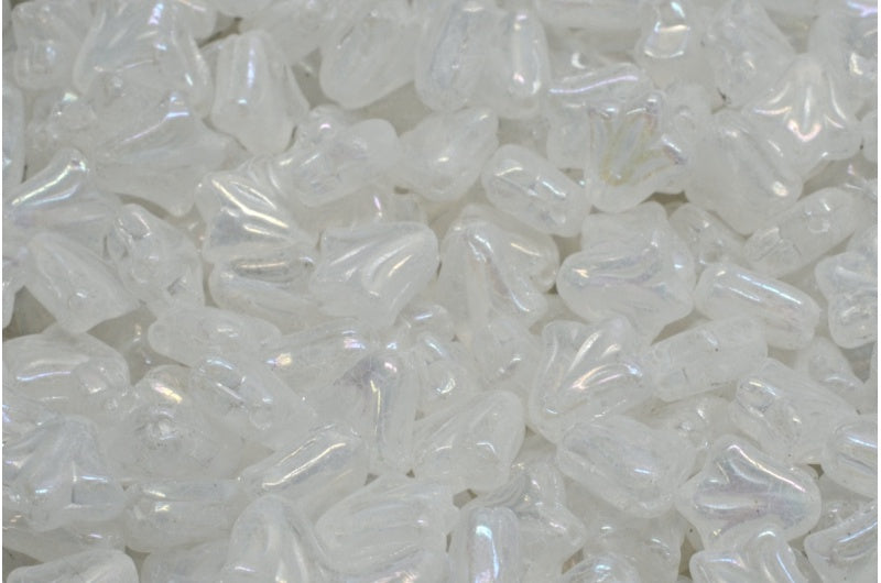 Lily Flower Beads, Crystal Rainbow Iris (00030-21405), Glass, Czech Republic