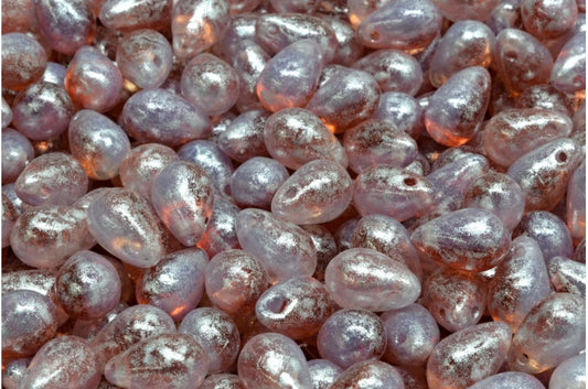 ドロップビーズ、オパールホワイト 70600 34301 (01000-70600-34301)、ガラス、チェコ共和国