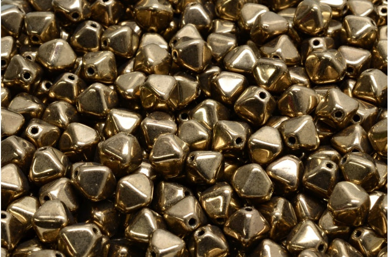 Bicone Beads, Black Brass (23980-90215), Glass, Czech Republic