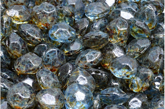 Briolette Beads, Crystal Travertin 34307 (00030-86800-34307), Glass, Czech Republic