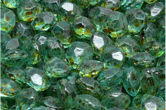 Briolette Beads, Crystal Travertin 34308 (00030-86800-34308), Glass, Czech Republic
