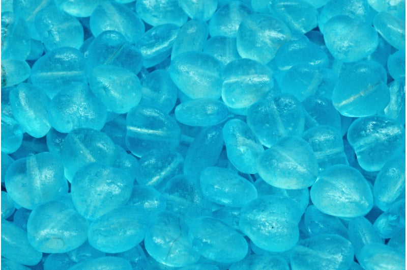 Heart Beads, Crystal Etched 34308 (00030-ETCH-34308), Glass, Czech Republic