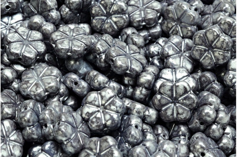 ガーランドフラワービーズ、R2323 86700 (R2323-86700)、ガラス、チェコ共和国