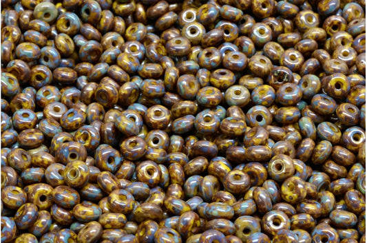 Rondelle Druck Beads, Yellow Stain Strong (83120-86805), Glass, Czech Republic
