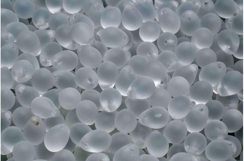 ドロップビーズ、クリスタルマット（00030-84100）、ガラス、チェコ共和国