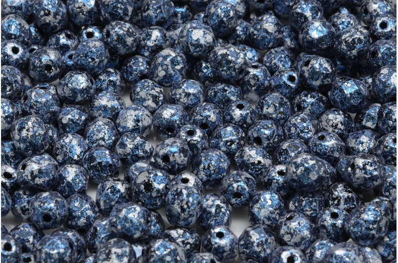 ファセット加工ビーズ ラウンド、ブラック 45706 (23980-45706)、ボヘミアクリスタルガラス、チェコ共和国