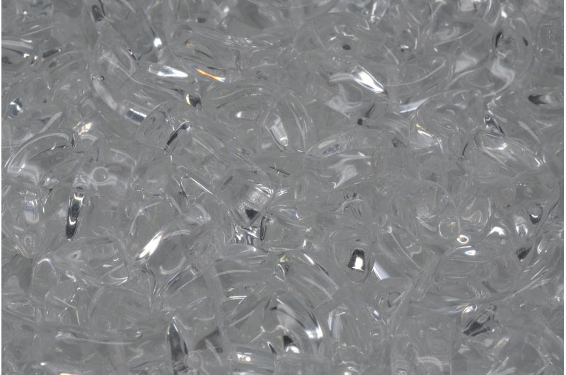 Angel Wing Beads, Crystal (00030), Glass, Czech Republic