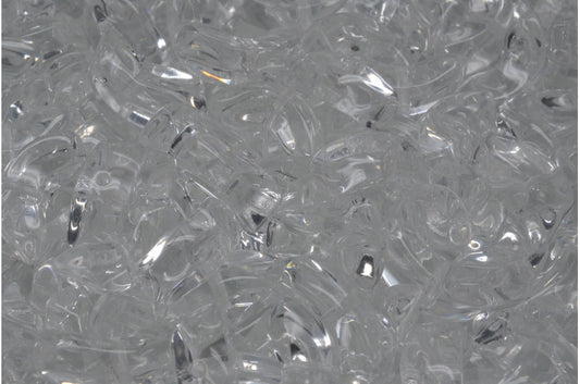 Angel Wing Beads, Crystal (00030), Glass, Czech Republic