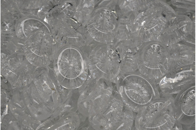 Kiwi beads, Crystal (00030), Glass, Czech Republic
