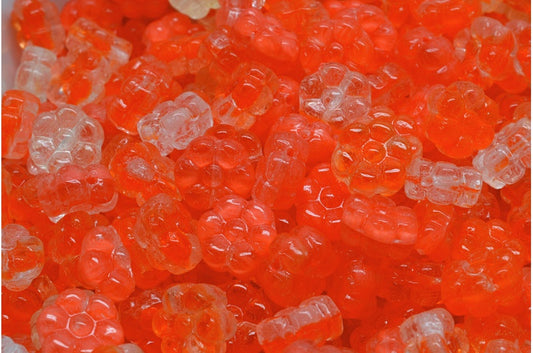 フラットフラワービーズ、クリスタルオルガン（00030-ORG）、ガラス、チェコ共和国