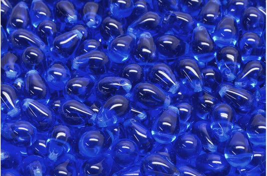Tropfenperlen, Transparentblau (30080), Glas, Tschechische Republik