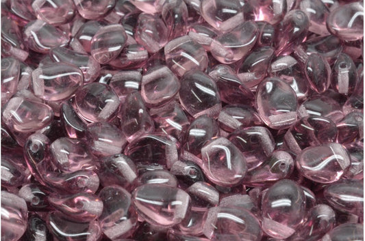 Tulip Petal Beads, Transparent Light Amethyst (20030), Glass, Czech Republic