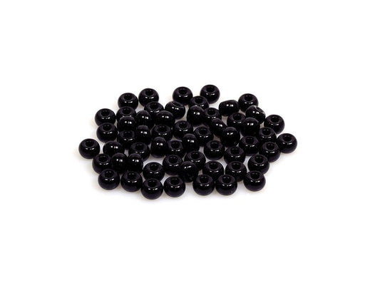 Rocailles Pressed Seed Beads Black Glass Czech Republic