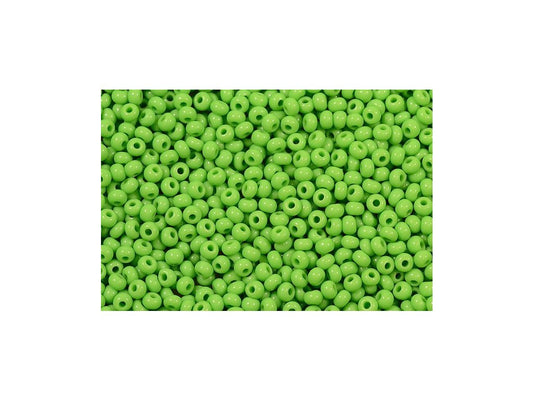 Rocailles Seed Beads Preciosa Ornela Opaque Green Glass Czech Republic