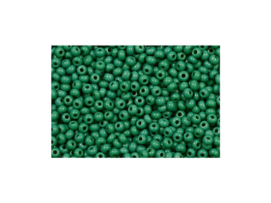 Rocailles Seed Beads Preciosa Ornela Opaque Green Glass Czech Republic