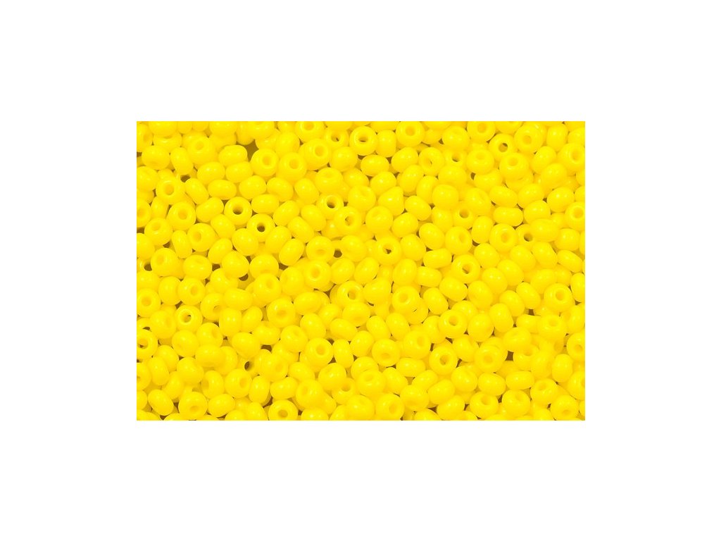 Rocailles Seed Beads Preciosa Ornela Bright Yellow Glass Czech Republic