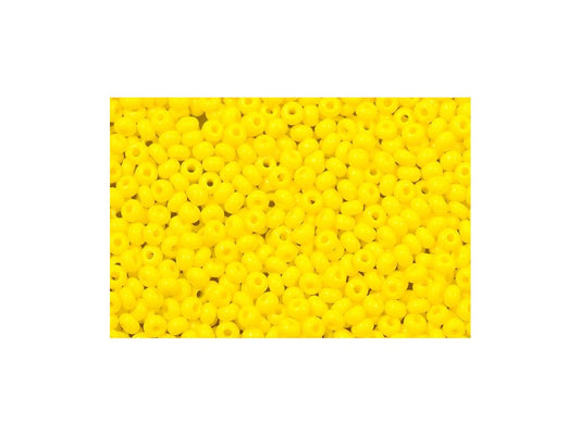 Rocailles Seed Beads Preciosa Ornela Bright Yellow Glass Czech Republic
