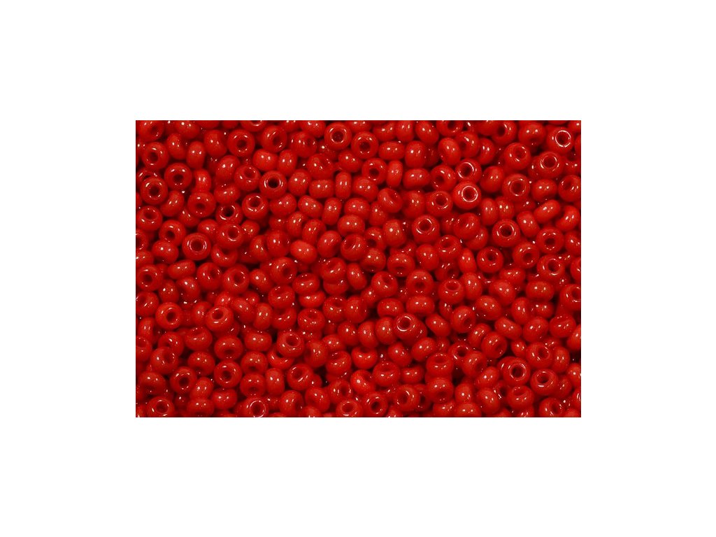 Rocailles Seed Beads Preciosa Ornela Opaque Red Glass Czech Republic