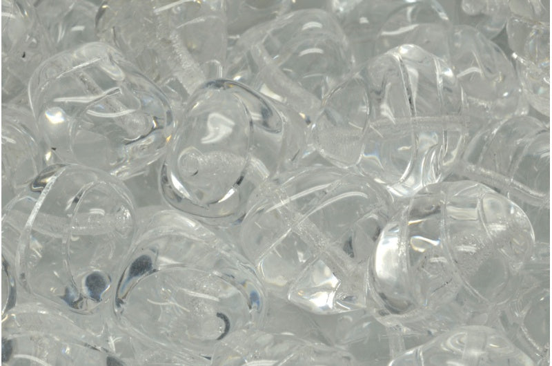 Gefütterte ovale Perlen, Kristall (00030), Glas, Tschechische Republik