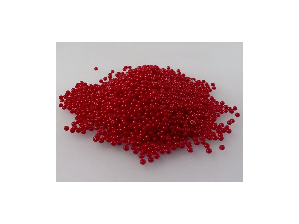 Rocailles Seed Beads Preciosa Ornela Opaque Red Glass Czech Republic