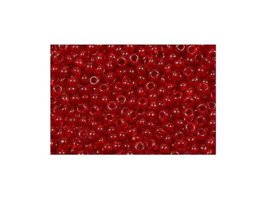 Rocailles Seed Beads Preciosa Ornela Transparent Red Glass Czech Republic