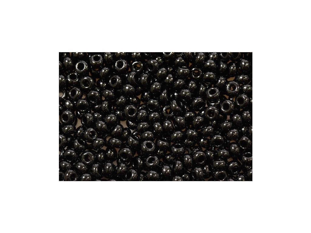 Rocailles Seed Beads Preciosa Ornela Black Glass Czech Republic