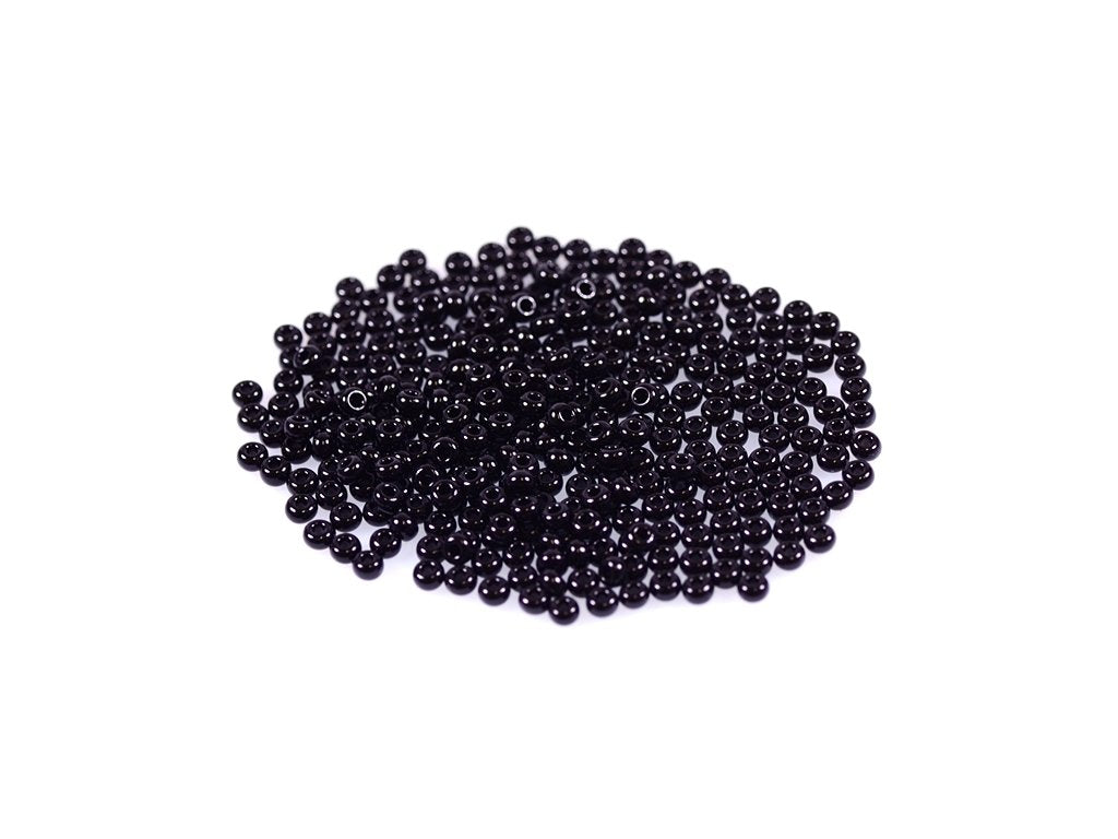 Rocailles Seed Beads Preciosa Ornela Black Glass Czech Republic