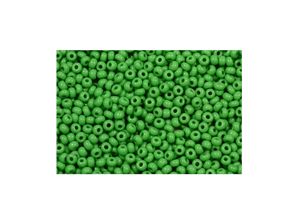 Rocailles Seed Beads Preciosa Ornela Opaque Green Glass Czech Republic