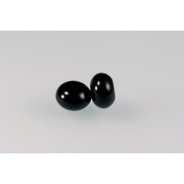 Rondelle Bagel Beads 7 mm, Black (23980), Bohemia Crystal Glass, Czechia 11100046