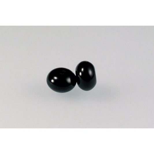 Rondelle Bagel Beads 7 mm, Black (23980), Bohemia Crystal Glass, Czechia 11100046