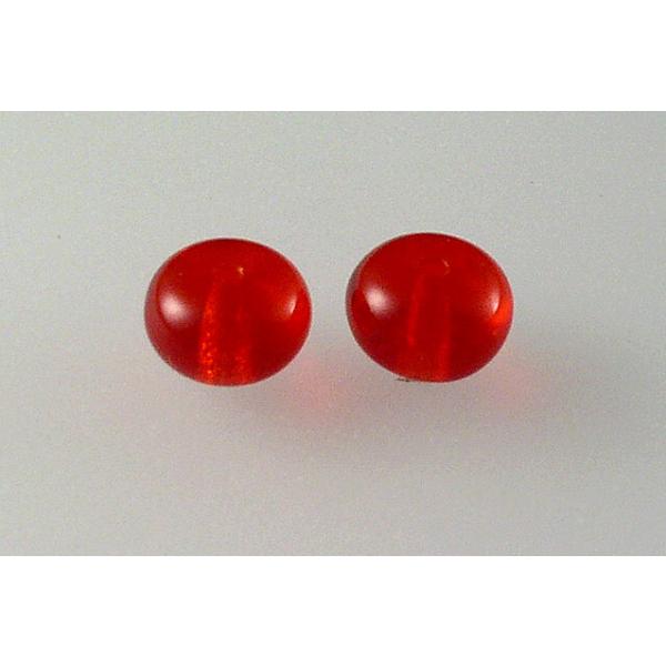Rondelle Bagel Beads 7 mm, Light Siam (90070), Bohemia Crystal Glass, Czechia 11100046