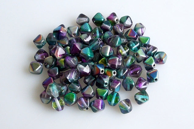 Bicone Lucern Pressed Beads 6 mm, Crystal 48323 (30-48323), Bohemia Crystal Glass, Czechia 11100066