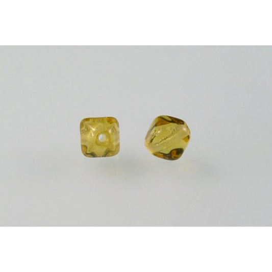 Bicone Lucern Pressed Beads 6 mm, Transparent Orange (10040), Bohemia Crystal Glass, Czechia 11100066