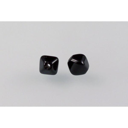 Bicone Lucern Pressed Beads 6 mm, Black (23980), Bohemia Crystal Glass, Czechia 11100066