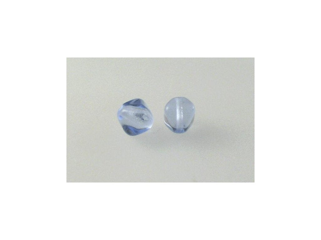 Bicone Lucern Pressed Beads Transparent Blue Glass Czech Republic