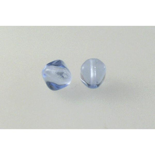 Bicone Lucern Pressed Beads 6 mm, Transparent Blue (30020), Bohemia Crystal Glass, Czechia 11100066
